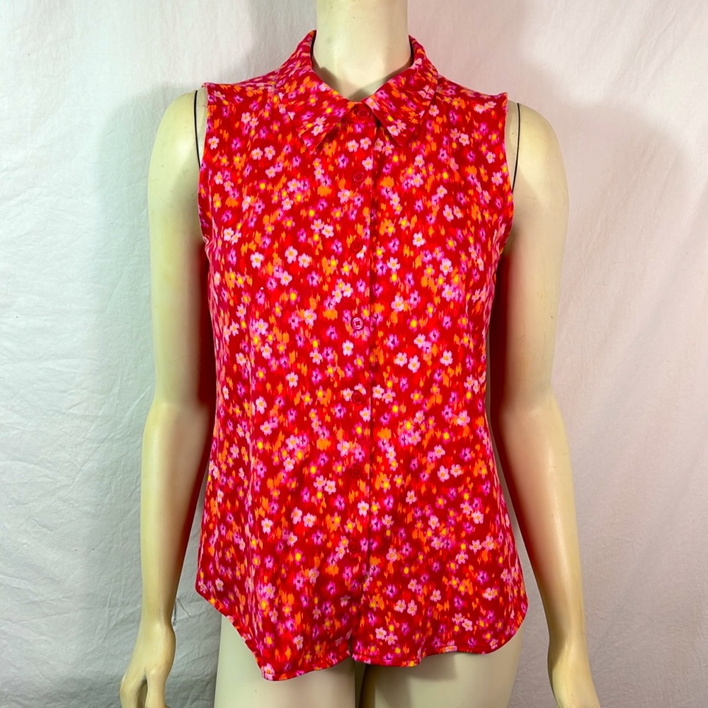Isaac Mizrahi Live knit top, size S stretch cotton